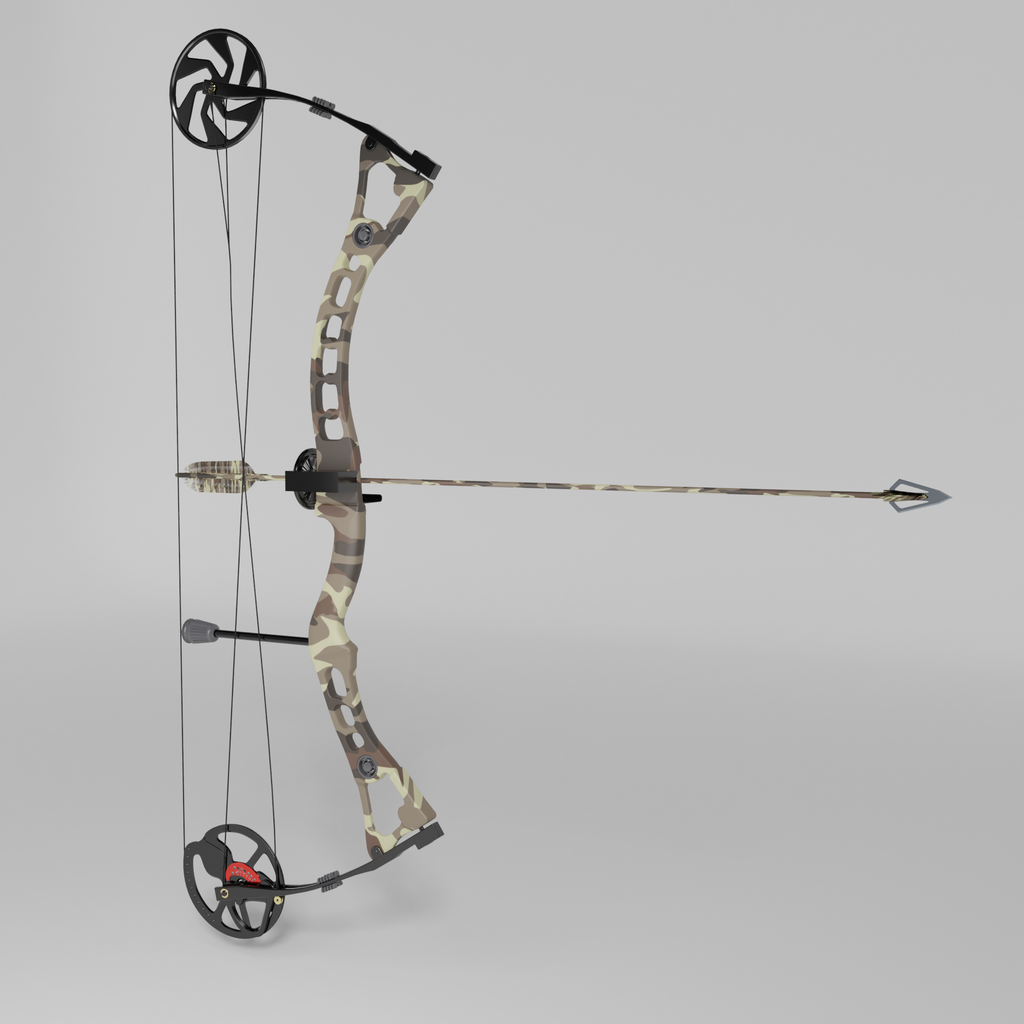Compound bow with an arrow FREE Modern Weapons models BlenderKit
