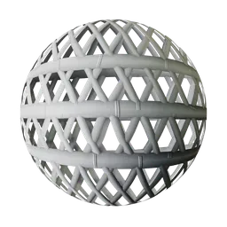 White Bamboo Lattice Weave