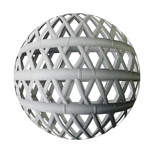 White Bamboo Lattice Weave