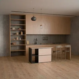 Minimalist Wooden Kitchen