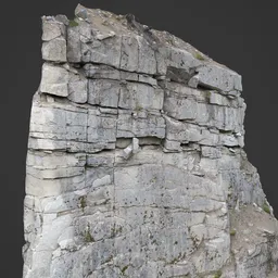 Rugged Rock Cliff Photoscan