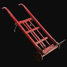 Vintage Red Hand Truck
