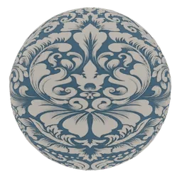Floral Damask Motif Cloth