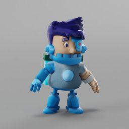 Cyborg Character Rigged