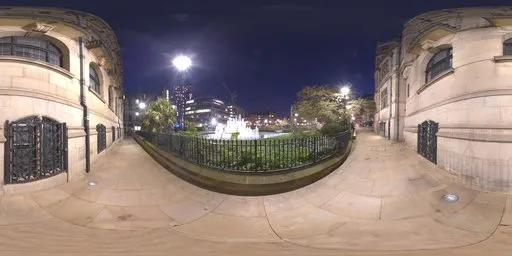 Sidewalk At Night