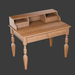 Vintage Wooden Desk – Brown