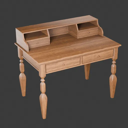 Vintage Wooden Desk – Brown