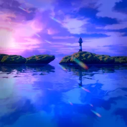 Cinematic Anime Lighthouse Sunset