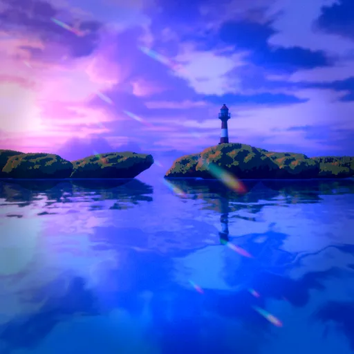 Cinematic Anime Lighthouse Sunset