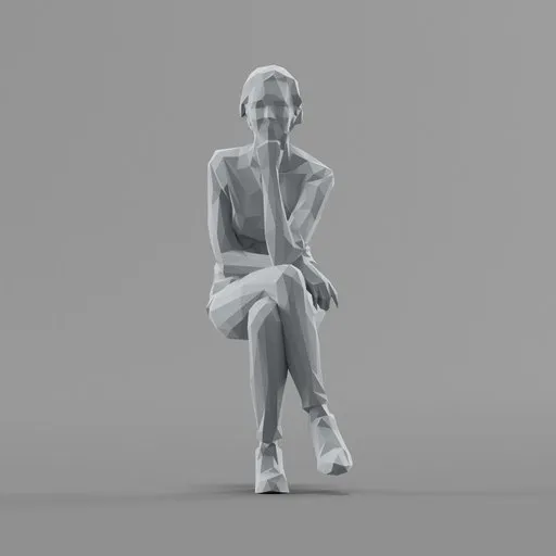 Lowpoly Female Sitting
