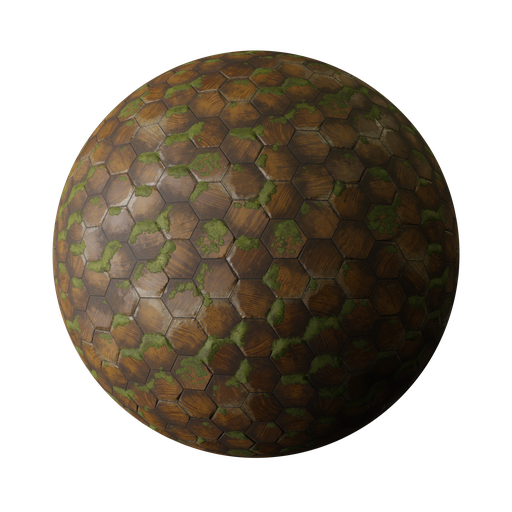 Hexagonal wood tile