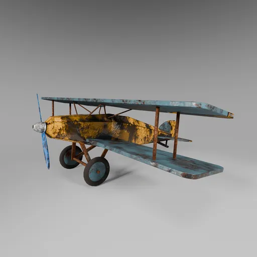 Rusty biplane toys