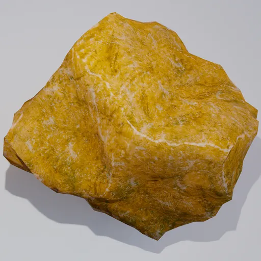 High-fidelity 3D model of Polish Gold Amber with realistic PBR textures suitable for Blender.