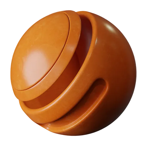 Orange painted metal