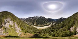 Mountain Valley Sunny Day