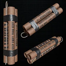 Double Dynamite Sticks (Low Poly)