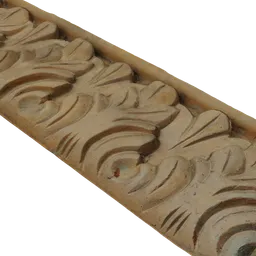Realistic 3D carved ceiling detail showcasing intricate design and quality texture suitable for Blender-rendered scenes.