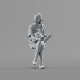 Lowpoly Female Sitting