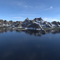 Rugged Peaks Glacier Lake Terrain