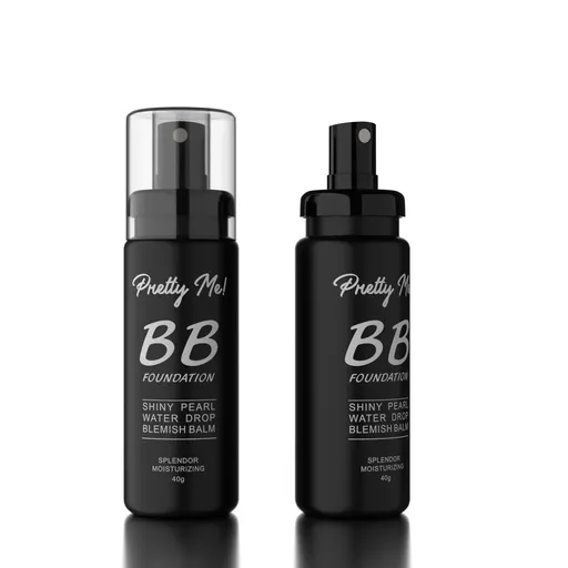 Black foundation bottle