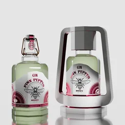 Jin Wishkey bottle with holder