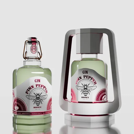 Jin Wishkey bottle with holder
