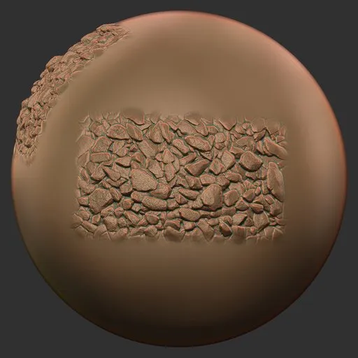 Gravel Brush Dense Gravel Bed