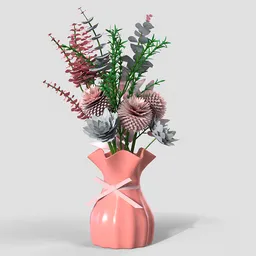 Flower Vase Pink Decor