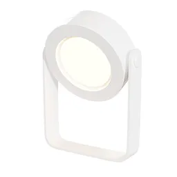 Modern minimalist design 3D model of a white table lamp for Blender rendering, suitable for office or bedroom decor.