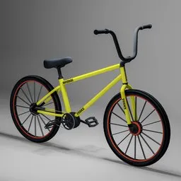 Yellow sport bicycle