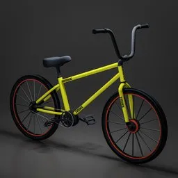 Yellow sport bicycle