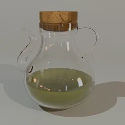 Glass oil jar