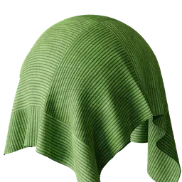 Green Pleated Fabric