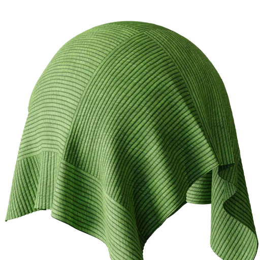 Green Pleated Fabric