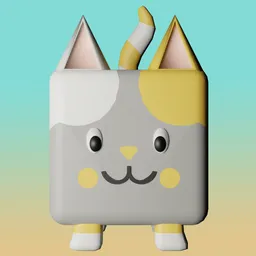 Cube Cat Yellow