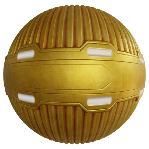 Brown Sci-Fi Ribbed Metal