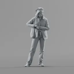 Lowpoly Female Standing