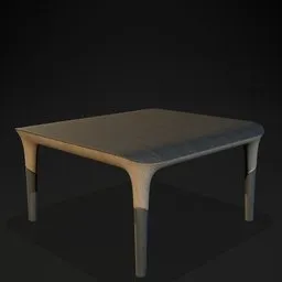 Rounded square coffee table