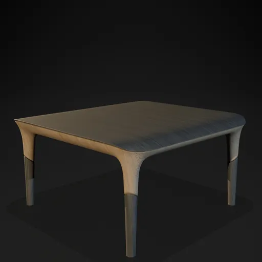 Rounded square coffee table