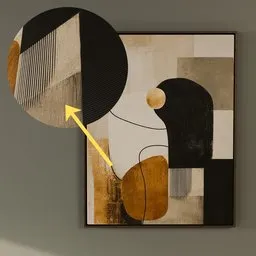 Golden Arch Abstract Painting