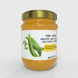 Chickpea Spread Glass Jar