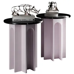 Side Table w Decoration Set