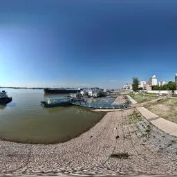 Riverside Bluesky Ship Water