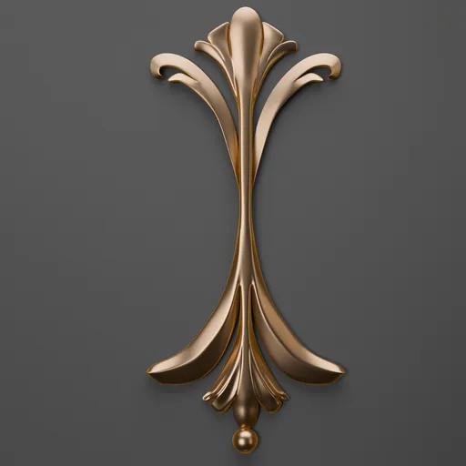 Elegant 3D classic ornament model for enhancing Blender design projects with intricate detailing and quality.