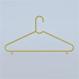 Modern style 3D printable clothes hanger model, versatile for quick color customization in Blender.