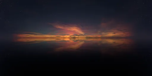 Dramatic Twilight Sky Ocean
