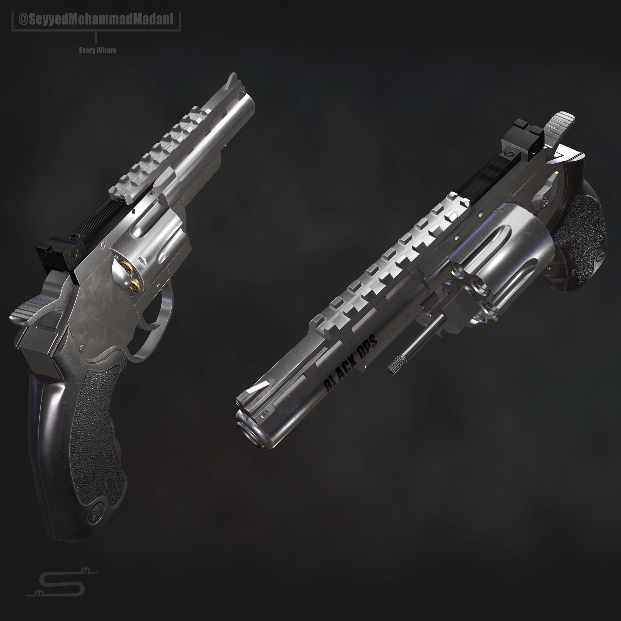 Exterminator 4 Inch Revolver | 3D Historic models | BlenderKit