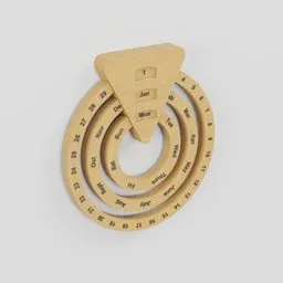 Wall Wooden Perpetual Calendar