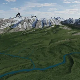 Large Mountain Landscape Background