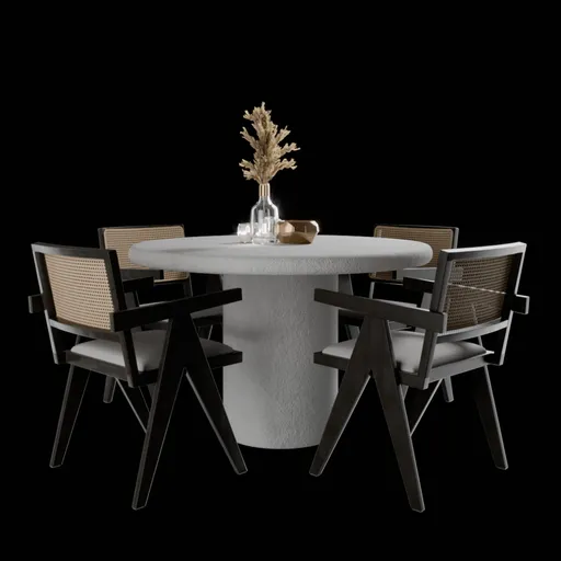 Round dining table with Balford chair